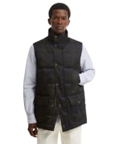 Men's Barbour Lonnen Tartan Puffer Gilet - Shadow Classic Tartan