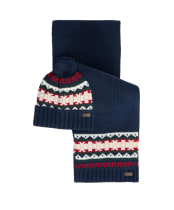 Men's Barbour Kane Knitted Beanie & Scarf Gift Set - Evergreen