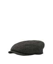 Men's Barbour Fyne Tweed Baker Boy Cap - Charcoal Grey