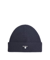 Men's Barbour Cascade Knitted Beanie Hat - Navy