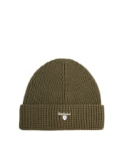 Men's Barbour Cascade Knitted Beanie Hat - Olive