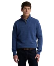 Men's Barbour Nelson Essential Half Zip Sweater - Deep Blue
