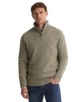 Men's Barbour Nelson Essential Half Zip Sweater - SHADOW GREEN