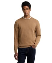 Men's Barbour Pima Cotton Crew Neck Sweater - Sandstone