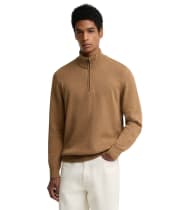 Men’s Barbour Cotton Half Zip Sweater - Sandstone