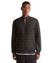 Men's Barbour Carn Baffle Zip Thru Quilted Sweater - Charcoal
