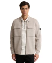 Men's Barbour International Burley Zip Through Cardigan - Concrete