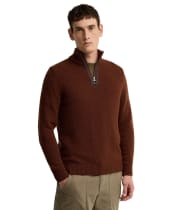 Men's Barbour Danforth Textured Half-Zip Sweater - Soil