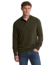 Men's Barbour Briggs Half Button Knit - Olive