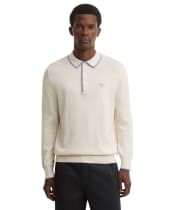 Men's Barbour Taunton Knitted Polo Shirt - Whisper White