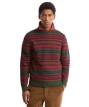 Men's Barbour Highsted Fairisle Crew Neck Sweater - Sage