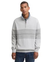 Men's Barbour Millwood Fairisle Half Zip Jumper - Grey Marl