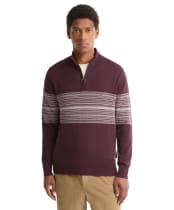 Men's Barbour Millwood Fairisle Half Zip Jumper - Burgundy