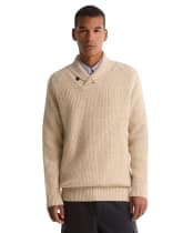 Men's Barbour Essentials Fleck Shawl Neck - Pearl