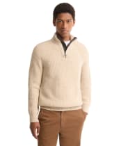 Men's Barbour Essentials Fleck Half Zip Jumper - Pearl