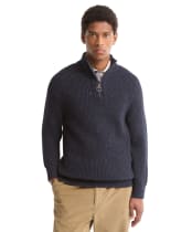 Men's Barbour Essentials Fleck Half Zip Jumper - Navy