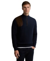 Men's Barbour Whitworth Half Zip Sweater - Dark Navy