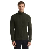 Men's Barbour Staplecross Roll Neck Sweater - Seaweed
