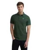Men's Barbour Tartan Pique Polo Shirt - Sycamore Green