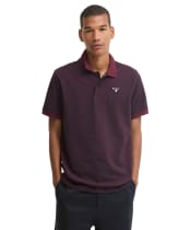 Men's Barbour Sports Polo Mix Shirt - Bordeaux