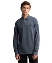Men's Barbour International Long Sleeve Polo Shirt - Washed Charcoal
