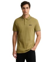 Men's Barbour International Evan Tipped Polo Shirt - Fir Green