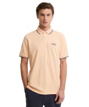 Men's Barbour International Evan Tipped Polo Shirt - Bleached Apricot