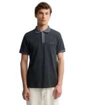 Men's Barbour International Morley Oxford Polo Shirt - BLACK/WASHER CH