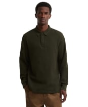 Men's Barbour Kentown Tailored Long Sleeve Polo Shirt - Sage