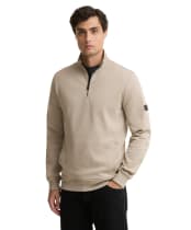Men's Barbour International Ilford Interlock Funnel Neck Sweatshirt - Concrete