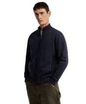 Men's Barbour Caldbeck Full Zip Sweatshirt - Dark Navy