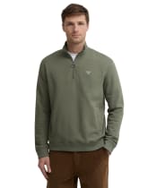 Men's Barbour Desmond Half Zip Sweat - Agave Green