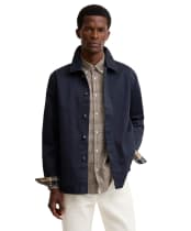 Men's Barbour Yorklane Twill Overshirt - Dark Navy