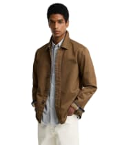 Men's Barbour Yorklane Twill Overshirt - Dark Sand