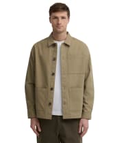 Men's Barbour Tartan Trimmed Washed Overshirt - Mushroom