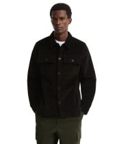 Men's Barbour Tartan Trimmed Cord Overshirt - Olive