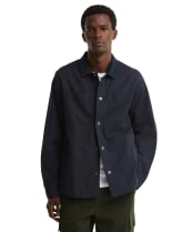 Men's Barbour Cord Collar Twill Overshirt - Dark Navy