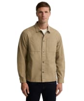 Men's Barbour Cord Collar Twill Overshirt - Washed Stone