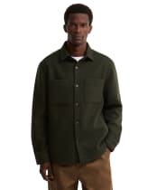 Men's Barbour Marltown Tailored Wool Blend Overshirt - Sage