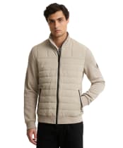 Men's Barbour International Collins Baffle Quilted Sweatshirt - Concrete
