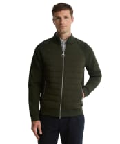 Men's Barbour Thornton Quilted Zip Through Sweat - Sage