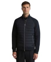 Men's Barbour Thornton Quilted Zip Through Sweat - Dark Navy