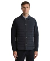 Men's Barbour Knowle Snap Through Quilted Sweat - Dark Navy