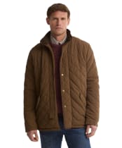 Men's Barbour Waterproof Shoveler Quilted Jacket - Dark Sand