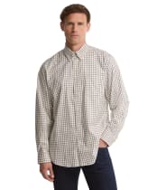 Men's Barbour Sporting Tattersall Shirt - Long Sleeve - Dark Bordeaux