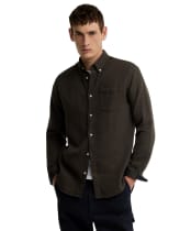 Men's Barbour Buckley Tailored Herringbone Shirt - Sage