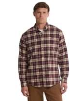 Men's Barbour Telfield Regular Checked Shirt - Dark Bordeaux