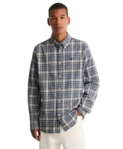 Men's Barbour Mosswood Tailored Checked Shirt - Navy