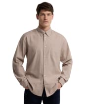 Men's Barbour Aukside Regular Shirt - Stone Marl