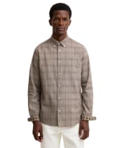 Men's Barbour Franklin Tailored Checked Shirt - Stone